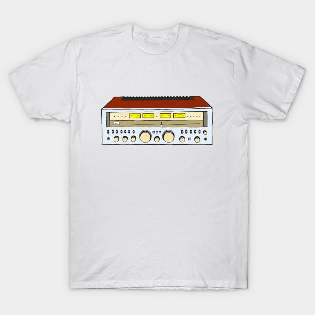 Sansui G-9000 Stereo Vintage Receiver T-Shirt by bullshirter
